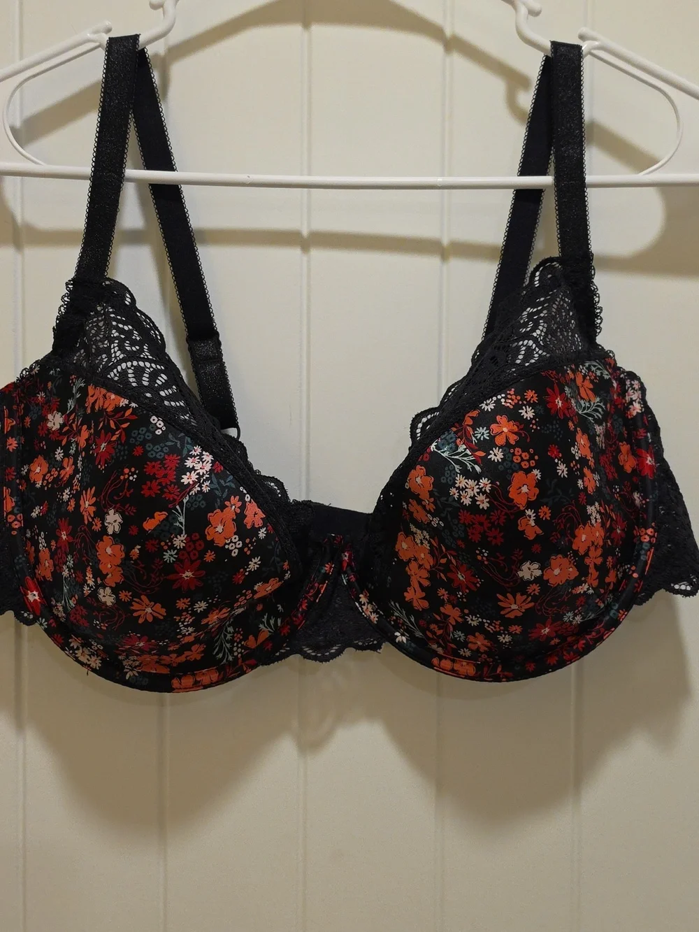 Adore ME Black Floral Lace Underwire Bra Size 40D